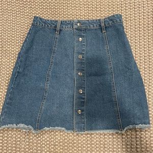Snap Front Denim Skirt M